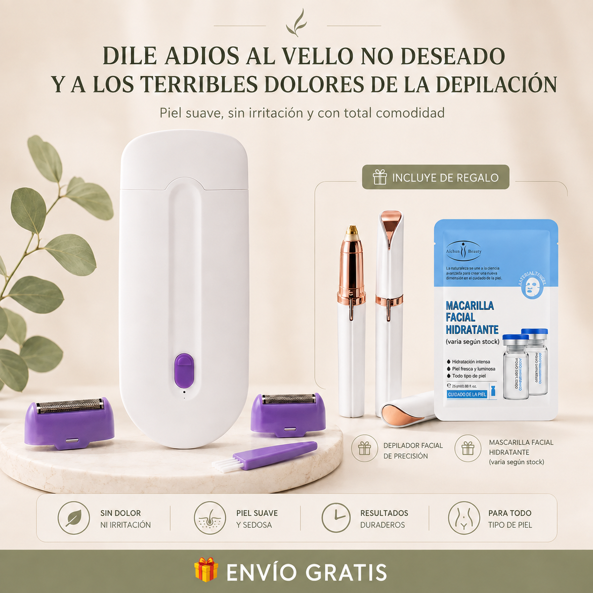 Depiladora Corporal Yes + Regalos