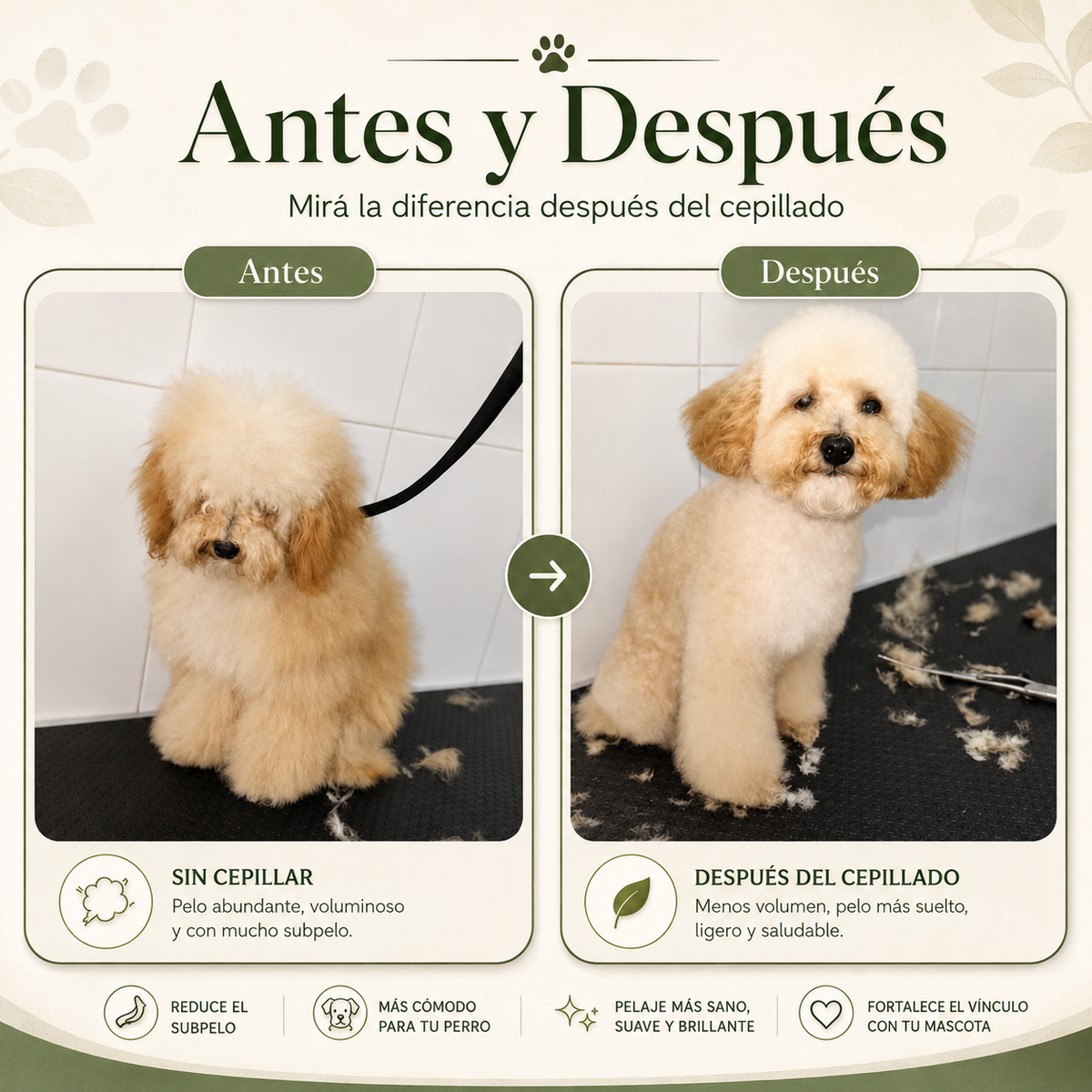 Cepillo Antinudos Mascotas