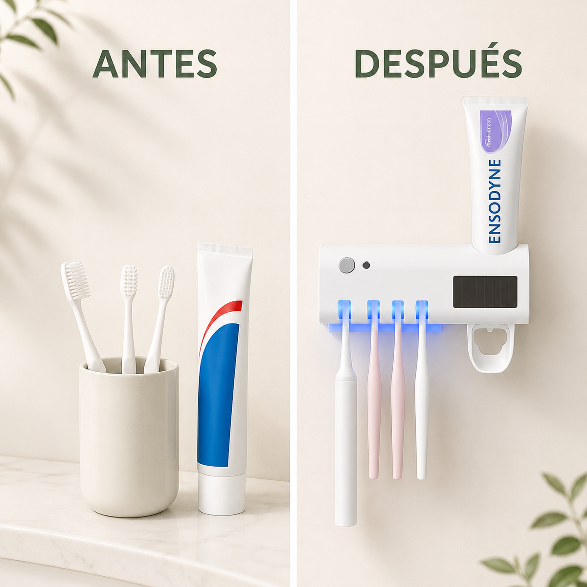 La pasta dental directamente sobre el cepillo