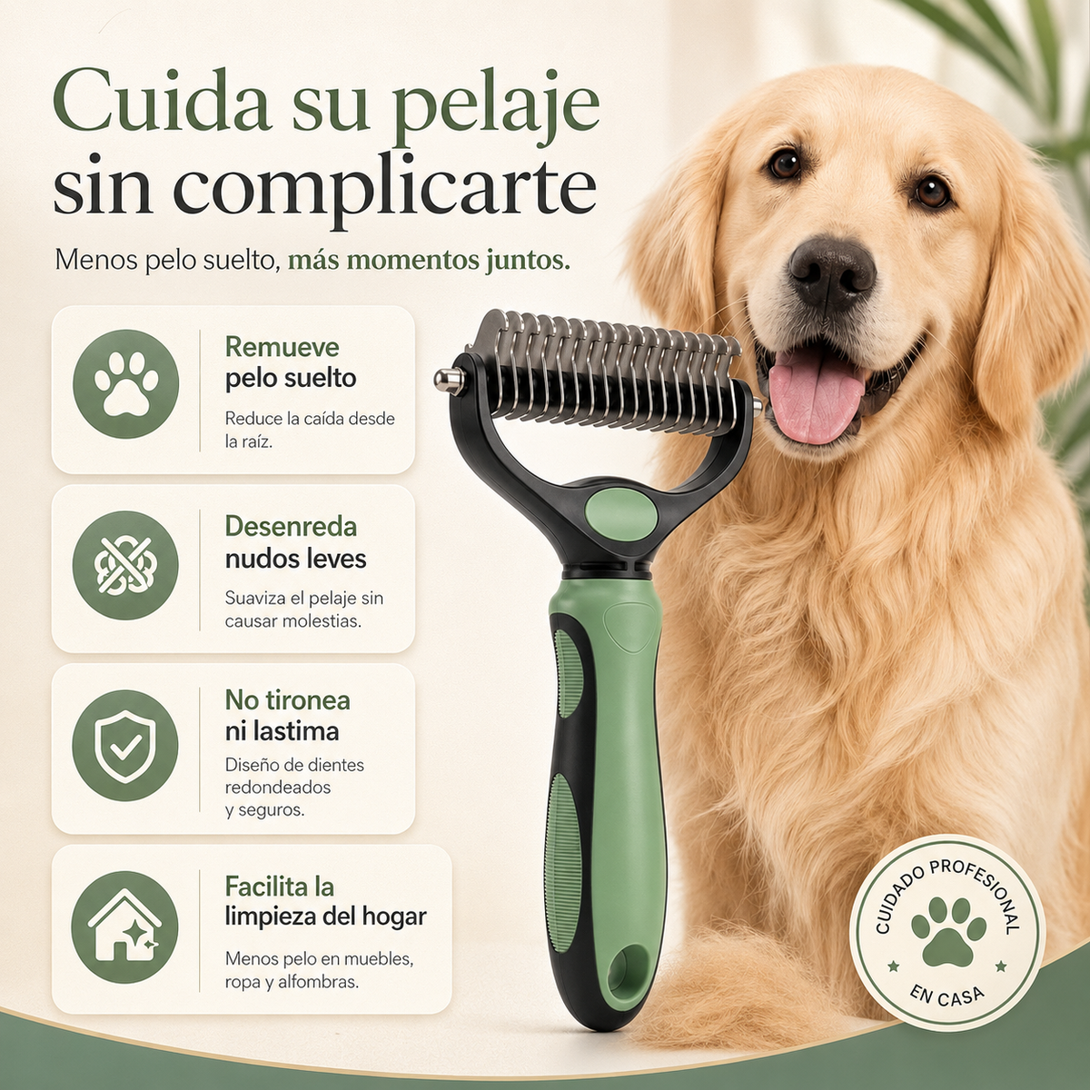 Cepillo Antinudos Mascotas