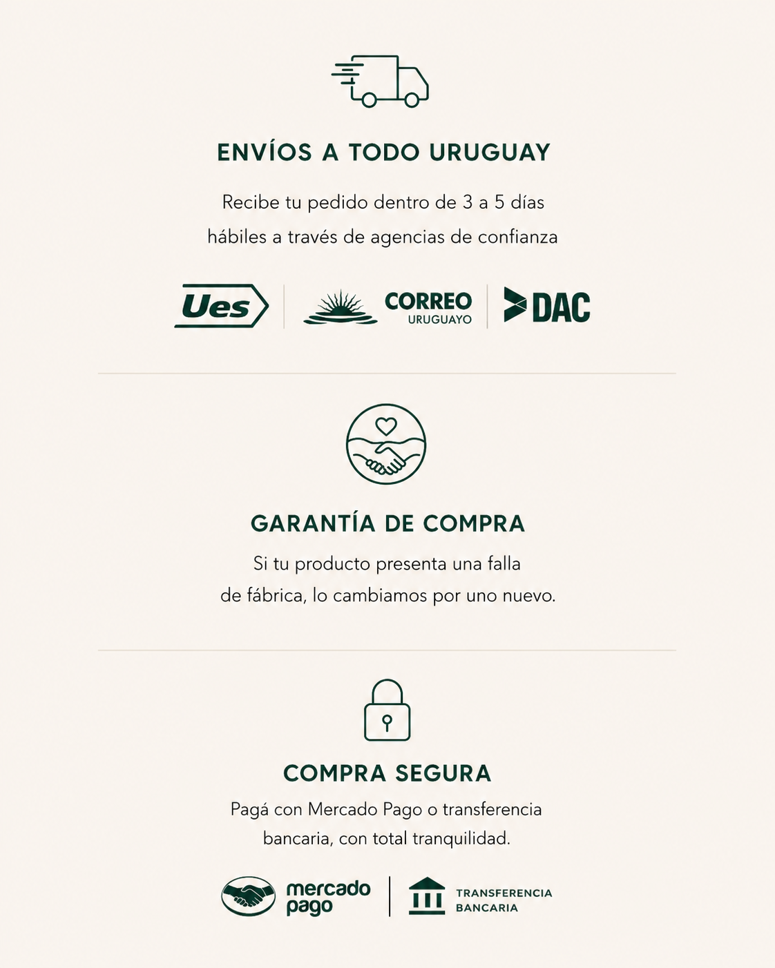 Sellos de confianza de Lúmina Store