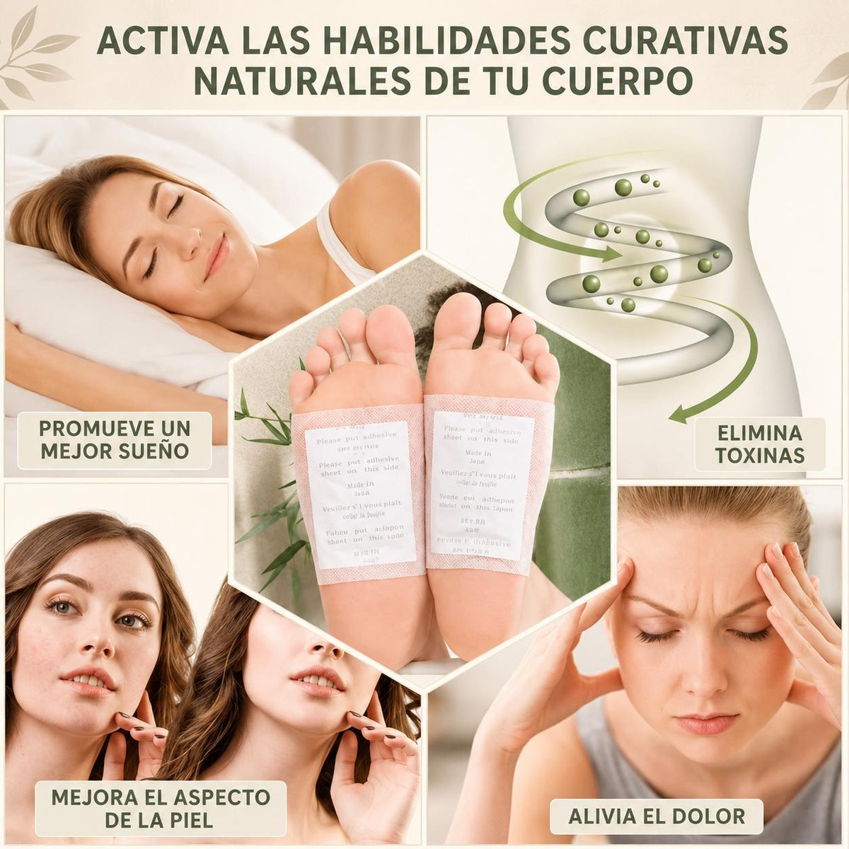 Parches Detox Para Pies Caja x10