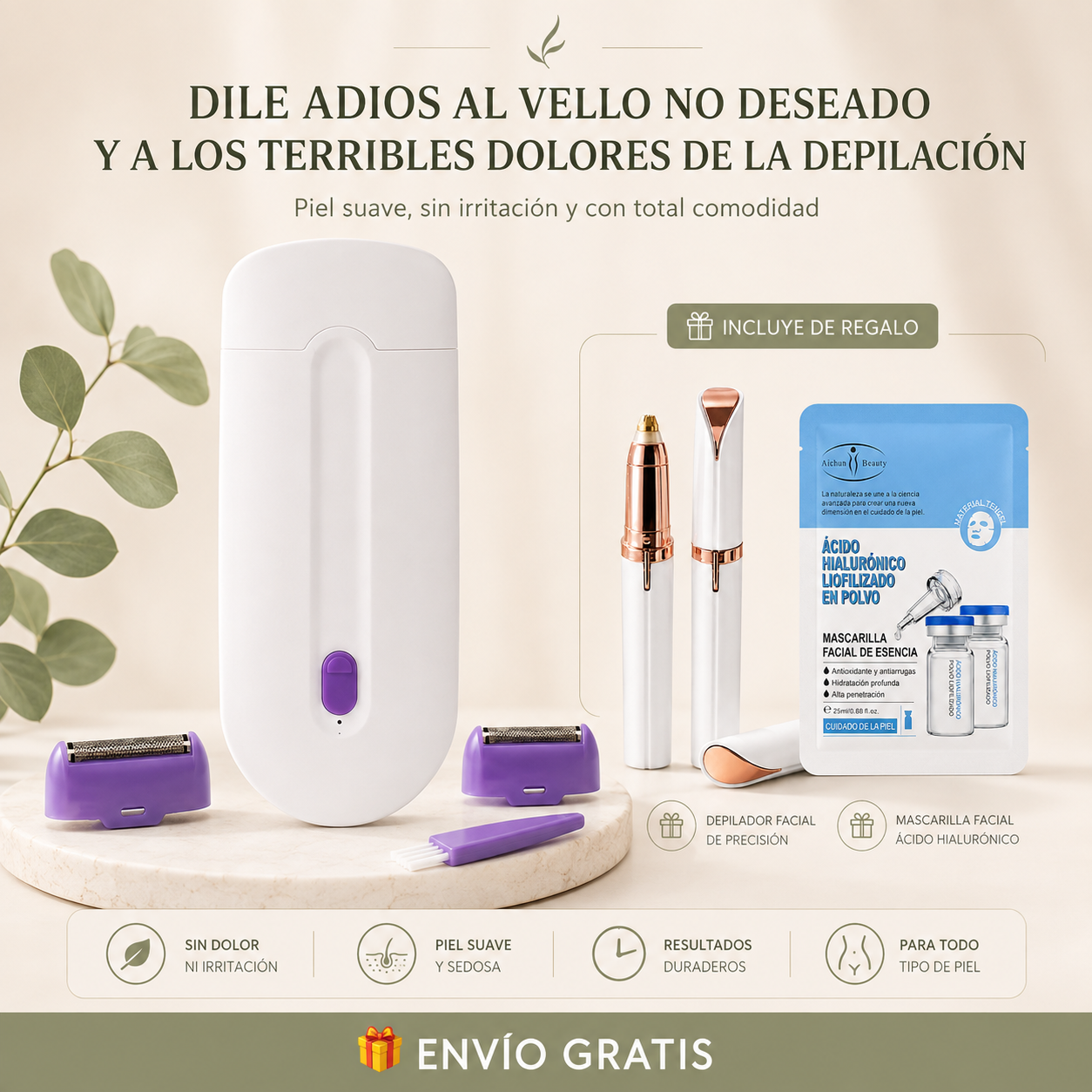 Depiladora Corporal Yes + Regalos